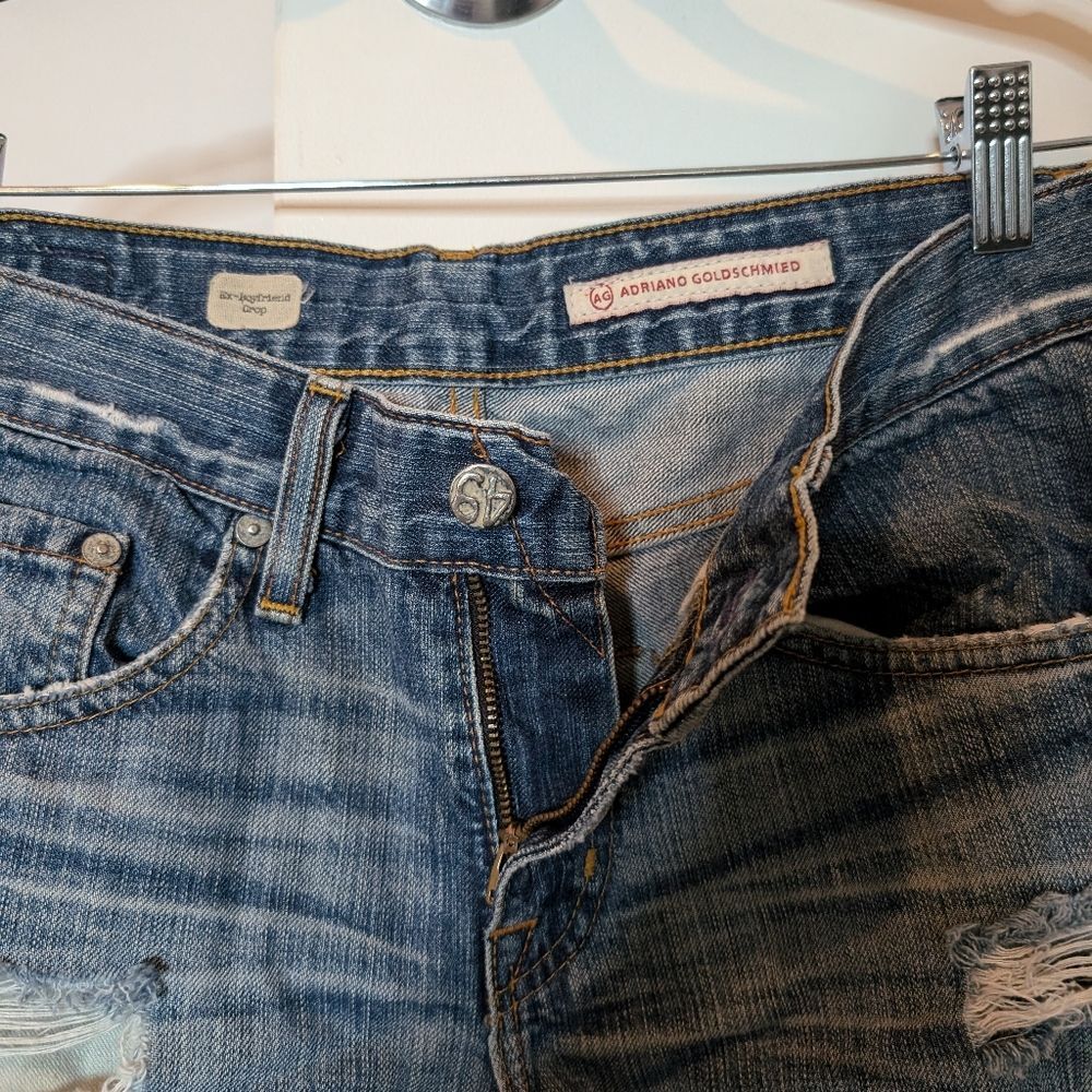 AG Adriano Goldschmied Distressed Ex-Boyfriend Crop Jeans - Picture 8 of 16